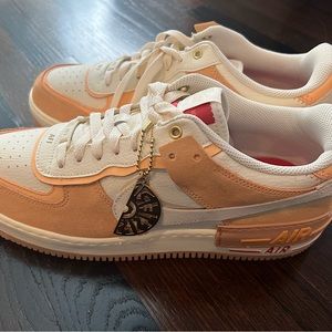 NWT- Nike AF1 - sherbet orange and beige- Rare color combo